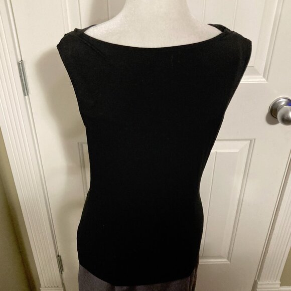 JESSICA Black sleeveless cowlneck shirt ~ Vintage XS SMALL MEDIUM goth tank top - Picture 14 of 14